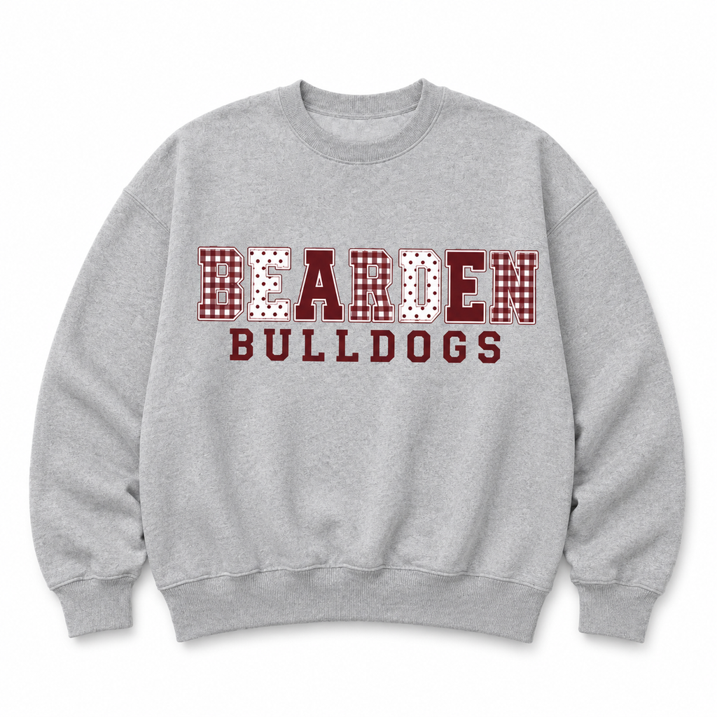Bearden Bulldogs Patchwork Crewneck Sweatshirt