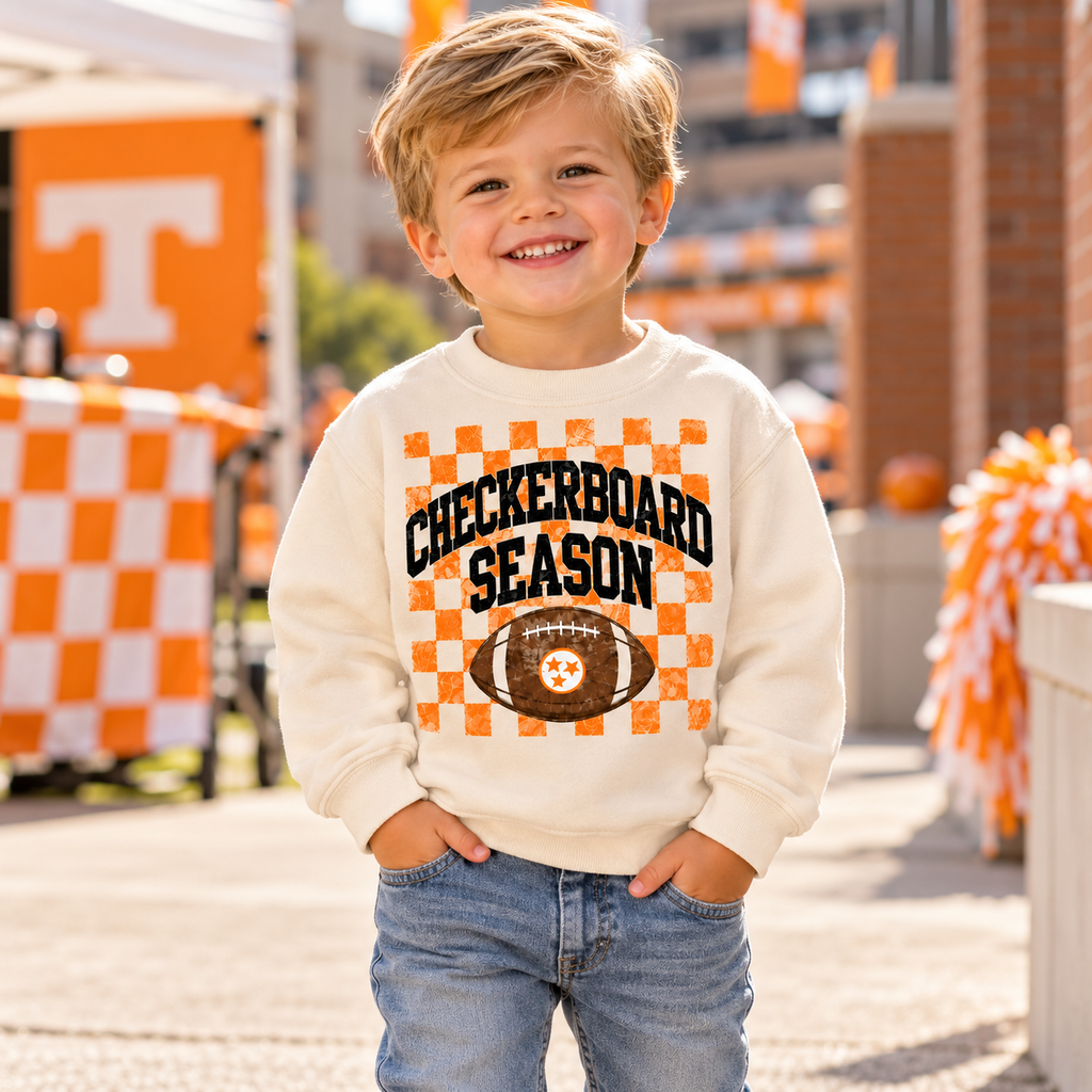 Toddler Checkerboard Season Football Sweatshirt