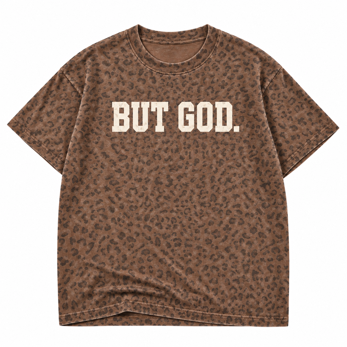 But God. Leopard Oversized Tee