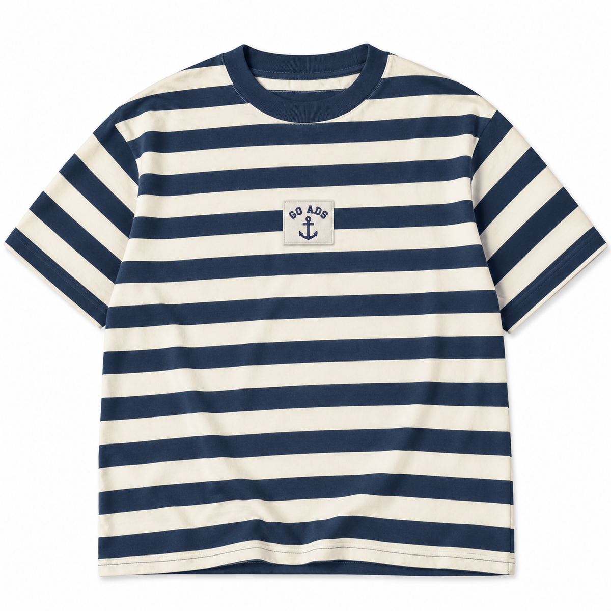 Go Ads Striped Oversized Tee