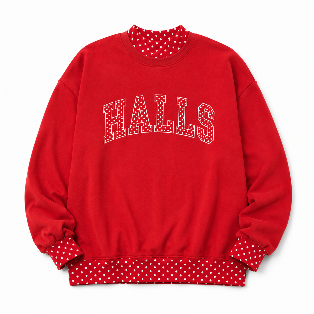*PRE-ORDER* | Halls Polka Dot Layered Sweatshirt