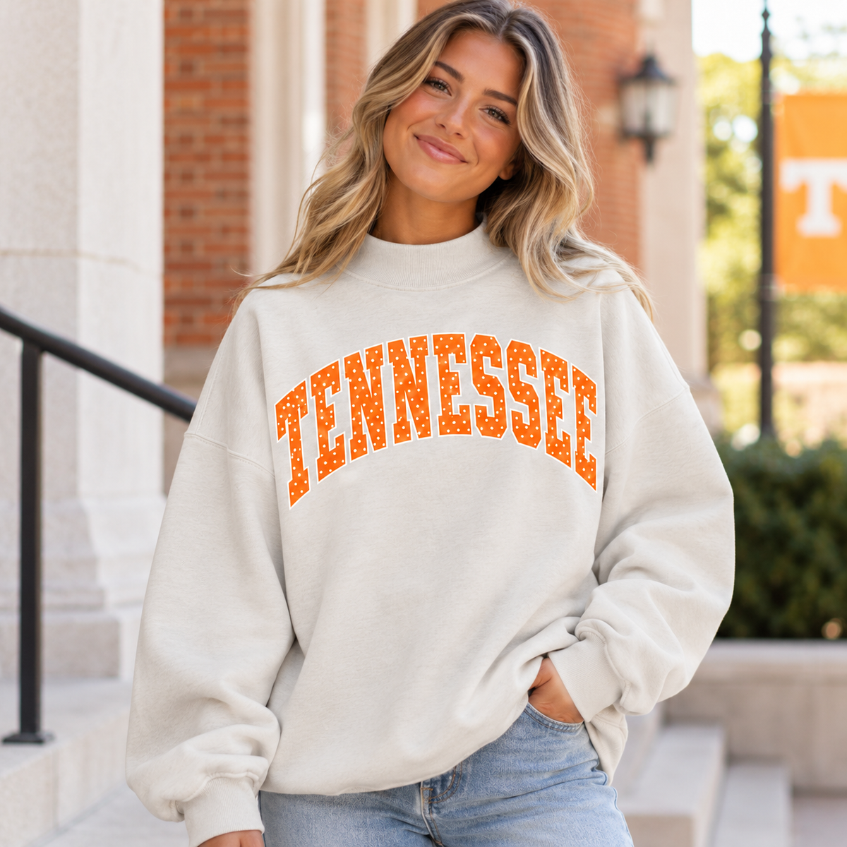 *PRE- ORDER* | Tennessee Polka Dot Mockneck Sweatshirt