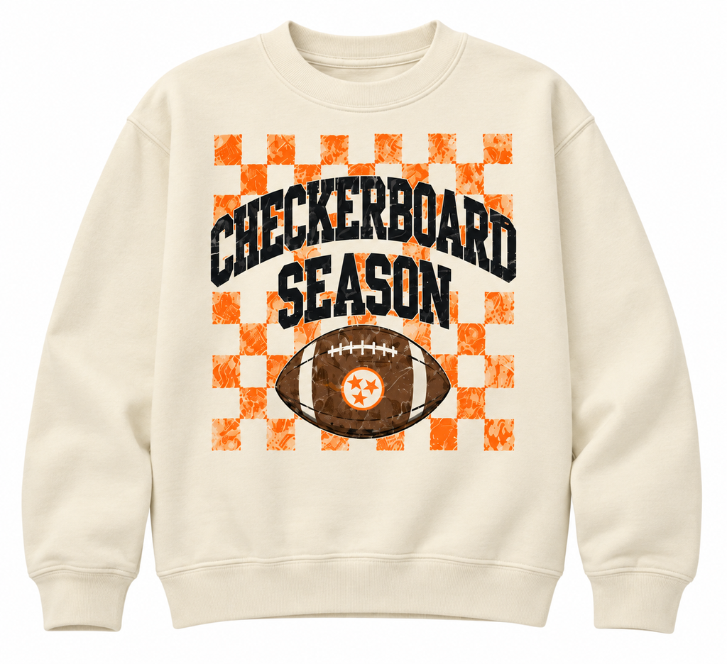 Youth Checkerboard Season Football Sweatshirt