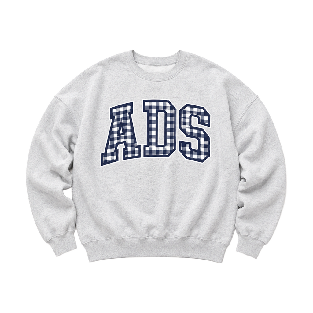 ADS Gingham Varsity Oversized Sweatshirt