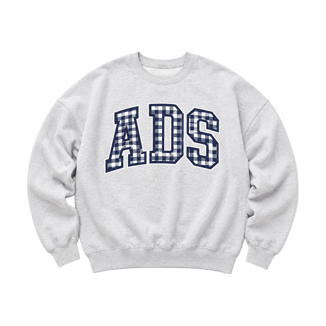 ADS Gingham Varsity Oversized Sweatshirt