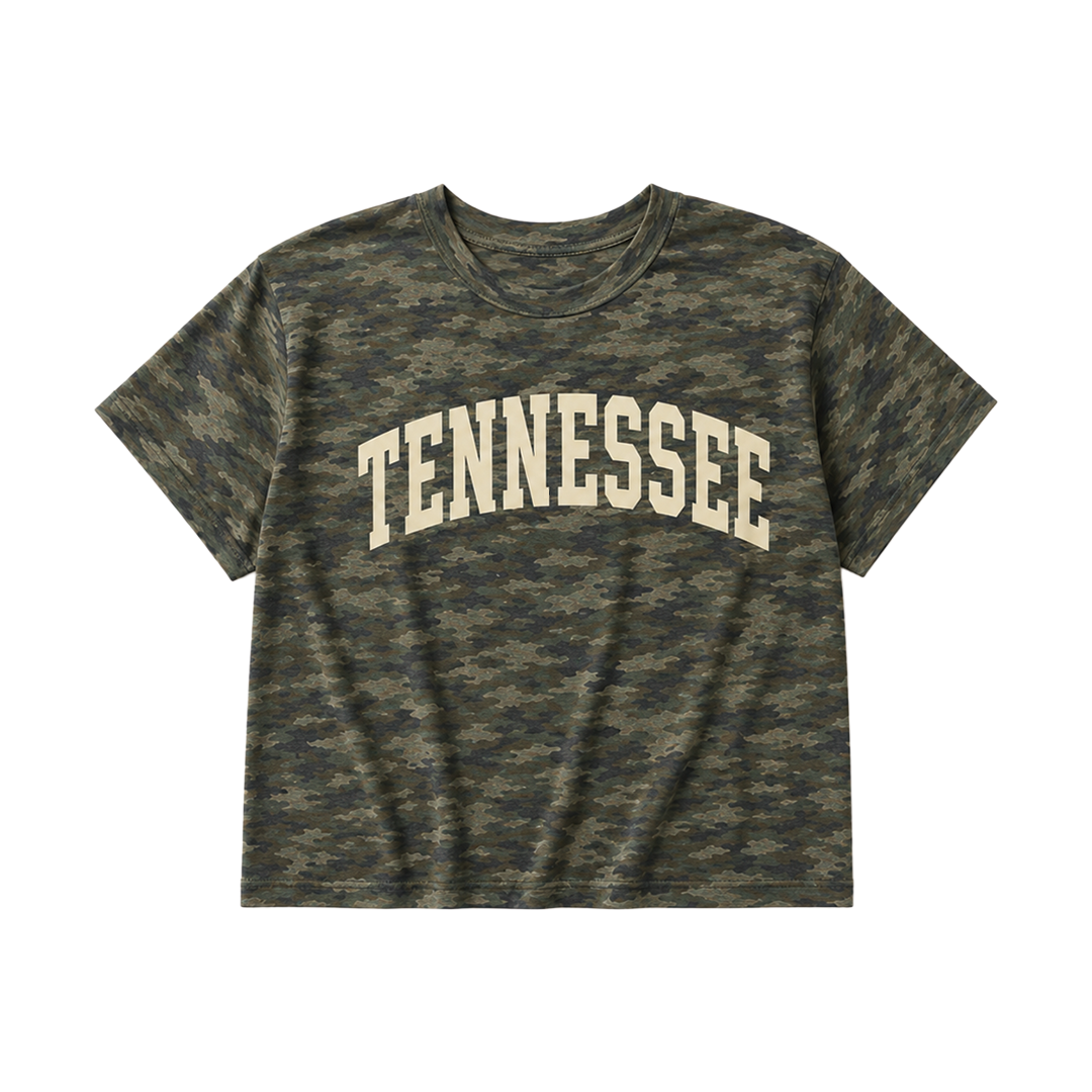 Tennessee Varsity Arch Camo Boxy Tee