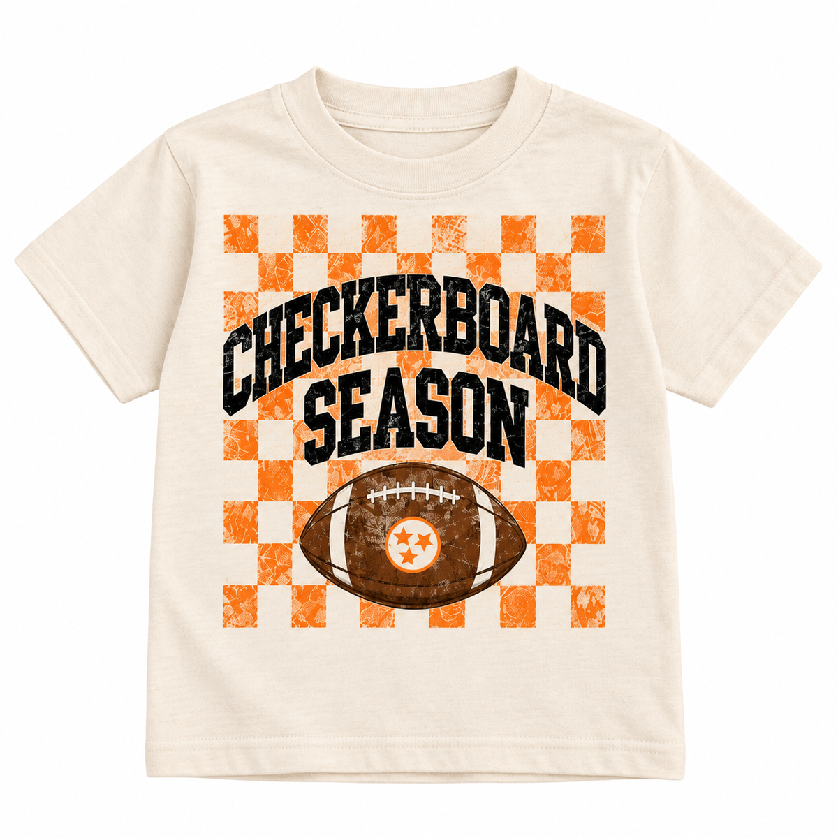 Toddler Checkerboard Season Football Tee