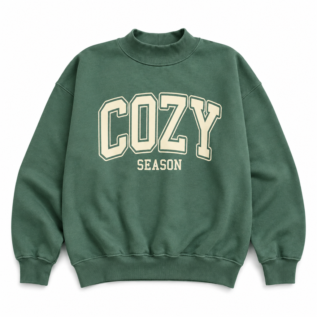 *PRE-ORDER* | Cozy Season Women’s Relaxed Mock Neck Sweatshirt