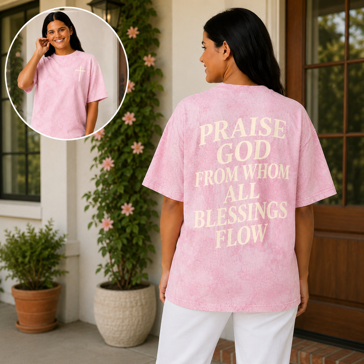 Praise God From Whom All Blessings Flow Color Blast Tee
