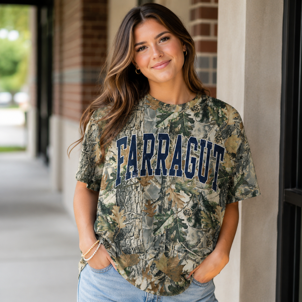 Farragut Camo Oversized Tee