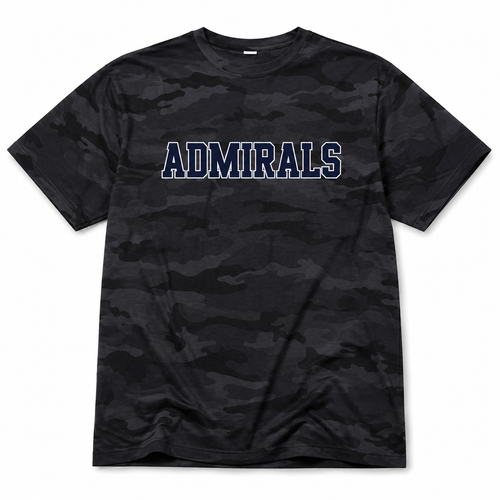 Admirals Black Camo Varsity Tee