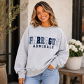 Farragut Admirals Gingham & Polka Dot Crewneck Sweatshirt