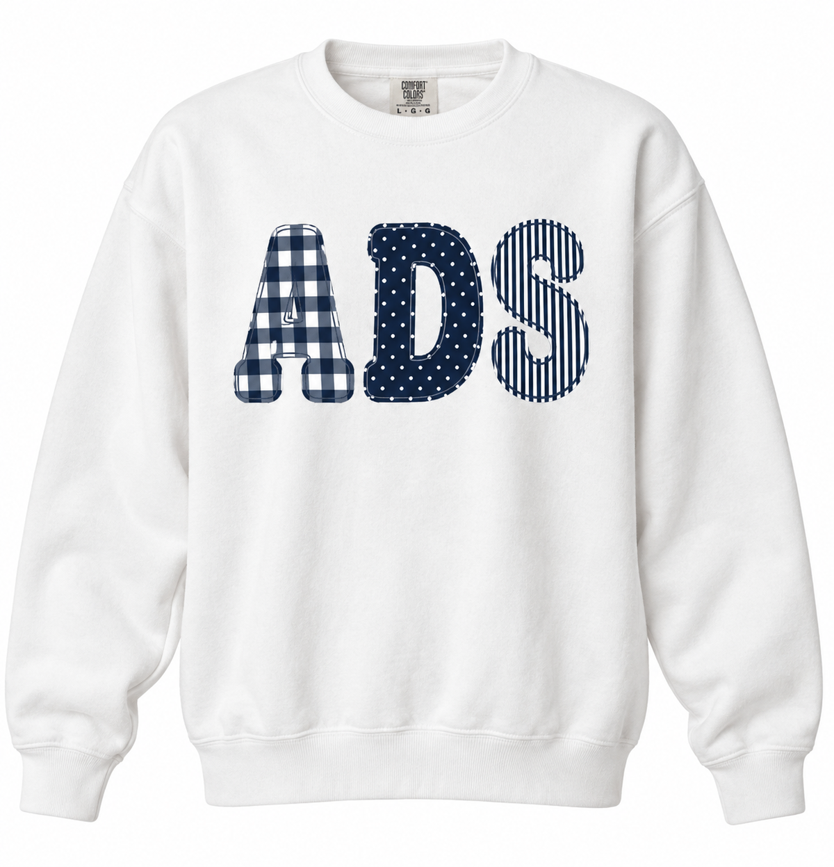 ADS Patterned Patch Crewneck Sweatshirt