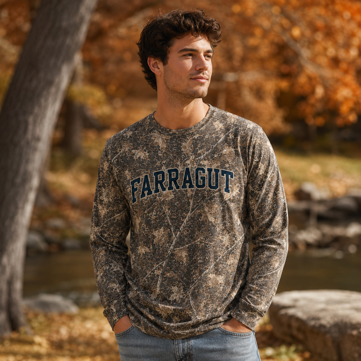 Farragut Long Sleeve Camo Tee