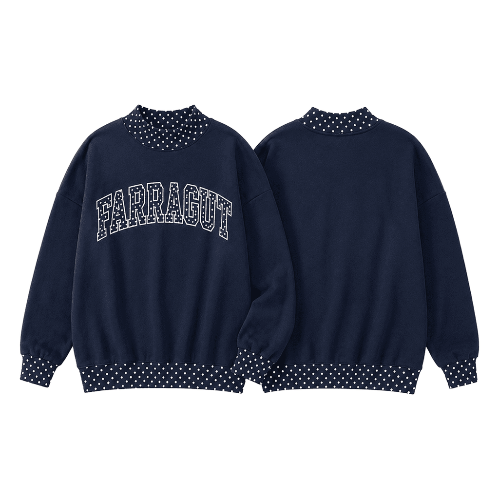 *PRE-ORDER* | Farragut Polka Dot Mockneck Sweatshirt