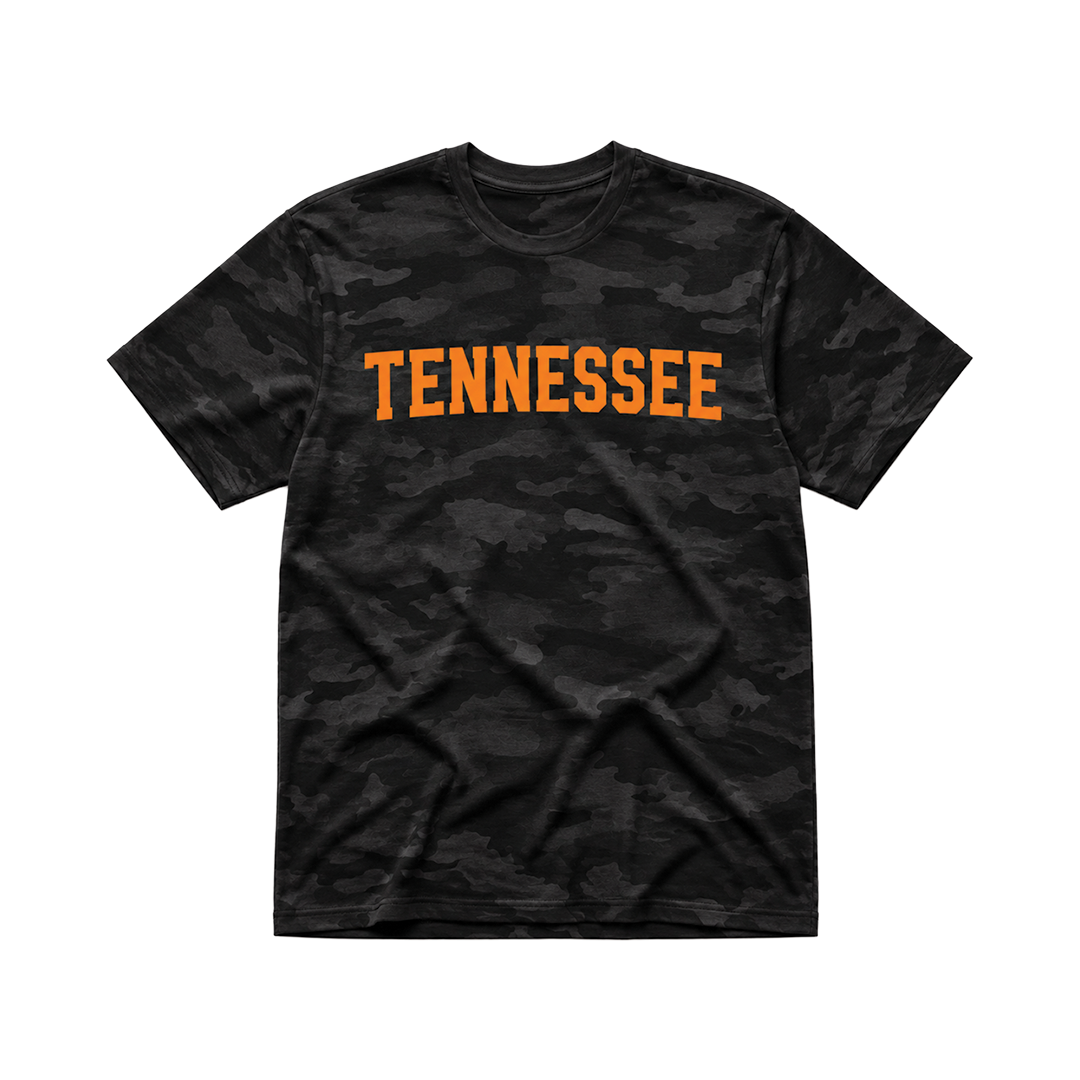 Tennessee Varsity Black Camo Tee