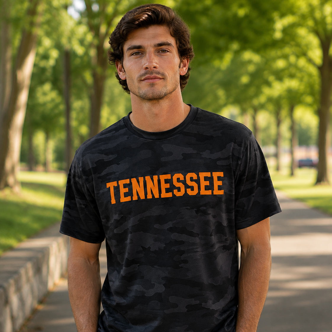 Tennessee Varsity Black Camo Tee