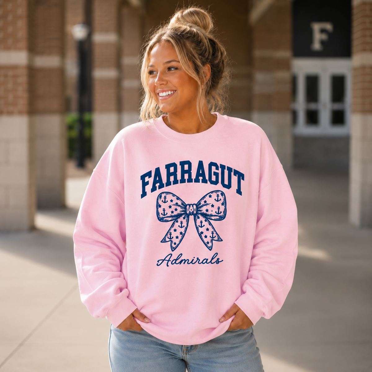 Farragut Admirals Bow Crewneck Sweatshirt