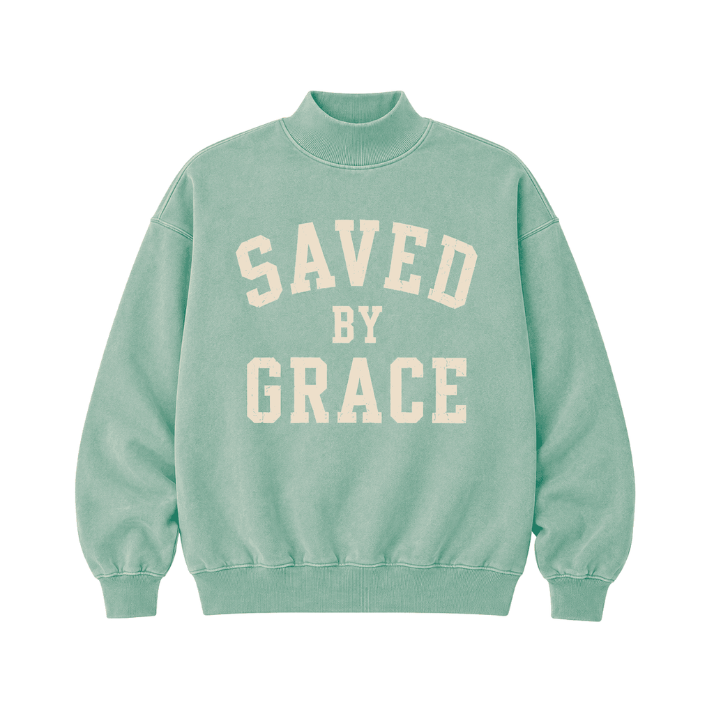 *PRE-ORDER* | Saved by Grace Saltwash Mockneck