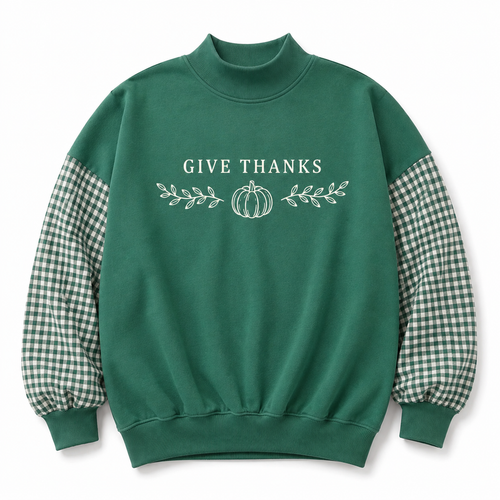 *PRE-ORDER* | Give Thanks Gingham Sweatshirt