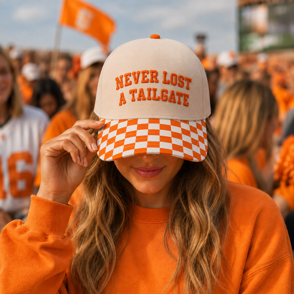 Never Lost A Tailgate Checkerboard Hat
