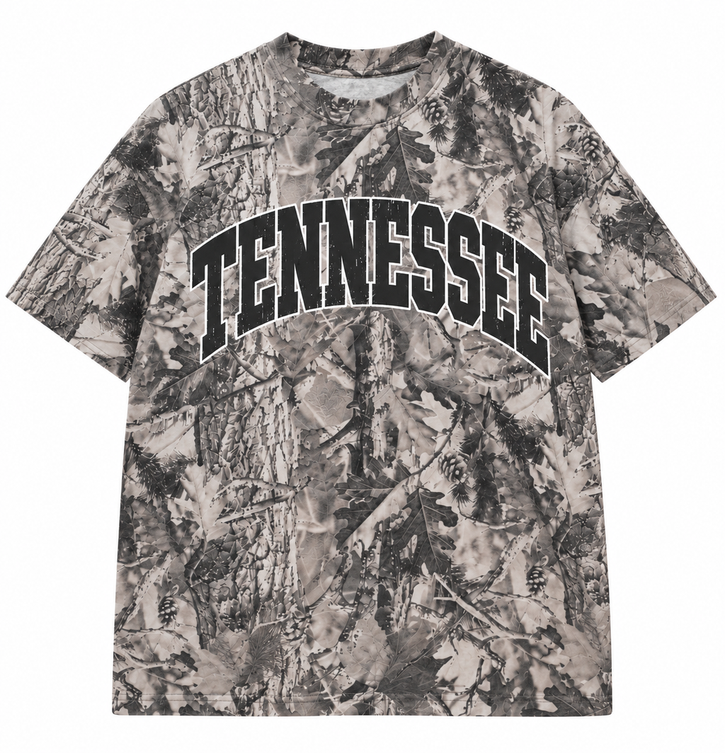 Tennessee Vintage Grey Camo Oversized Tee