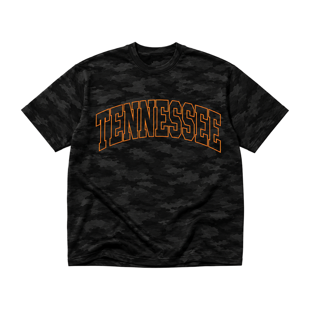 Tennessee Arch Black Camo Tee