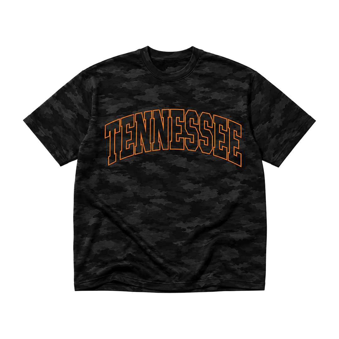 Tennessee Arch Black Camo Tee