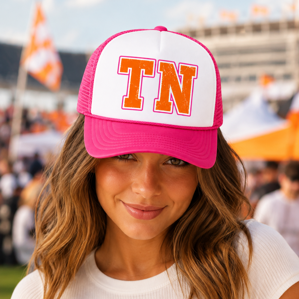 TN Neon Pink Varsity Trucker Hat