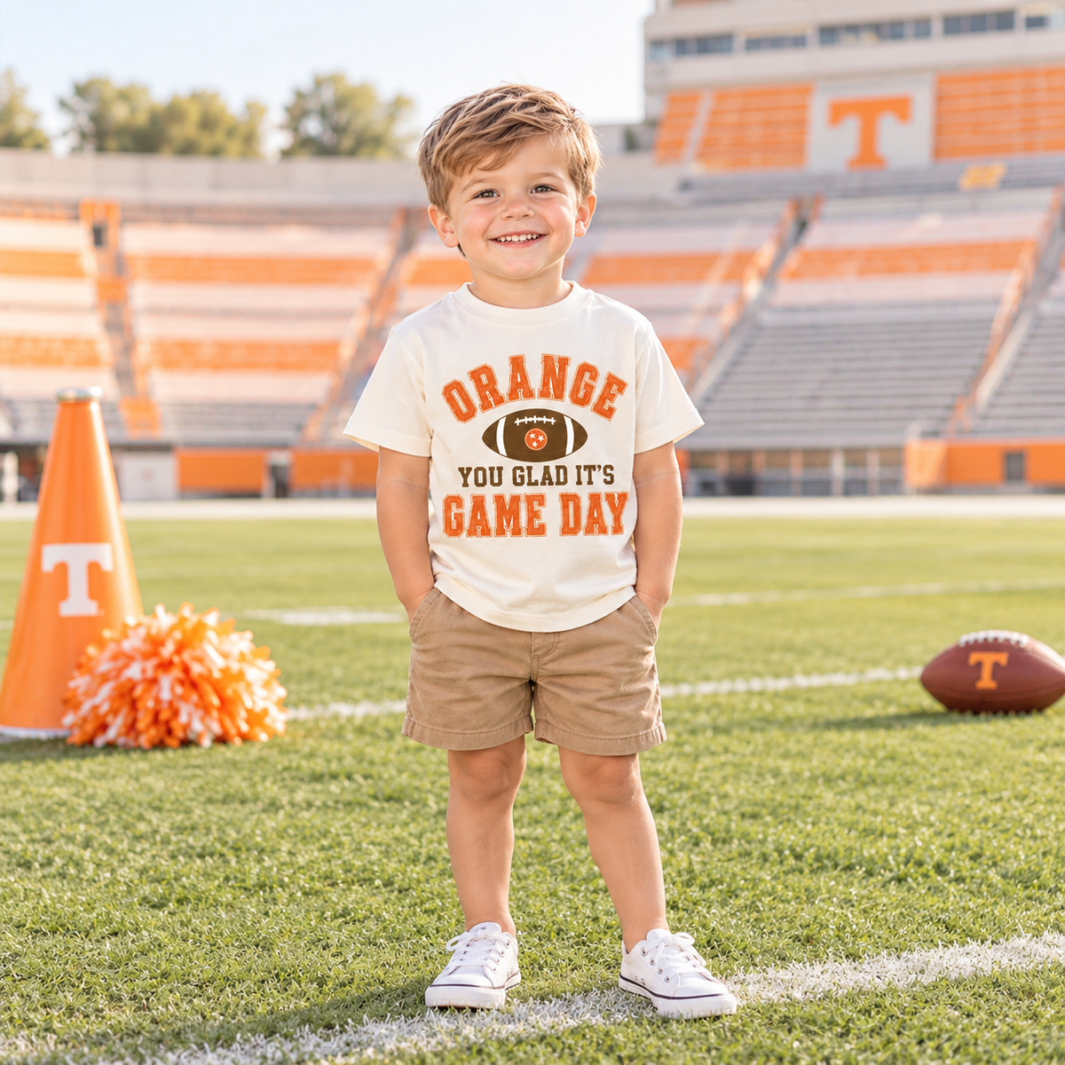 Toddler Orange You Glad It’s Game Day Tee