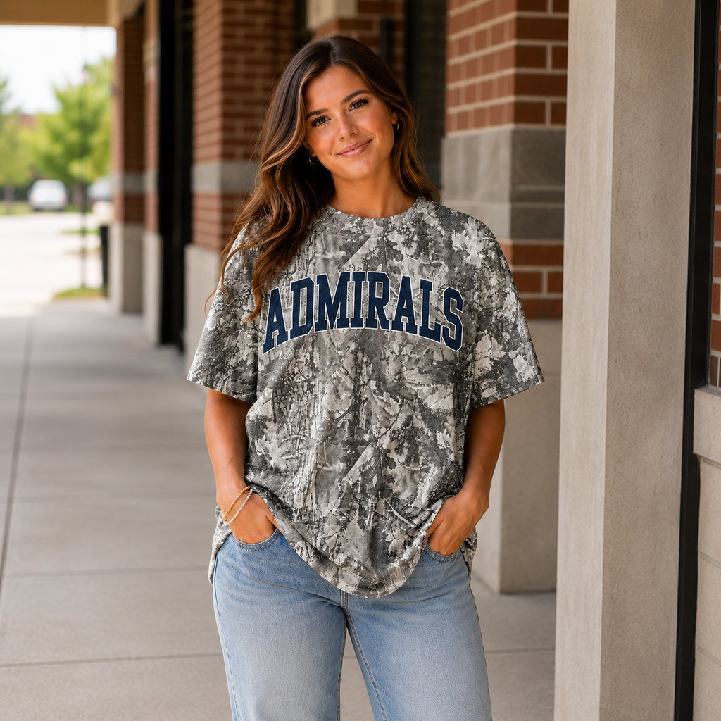 Admirals Camo Oversized Tee