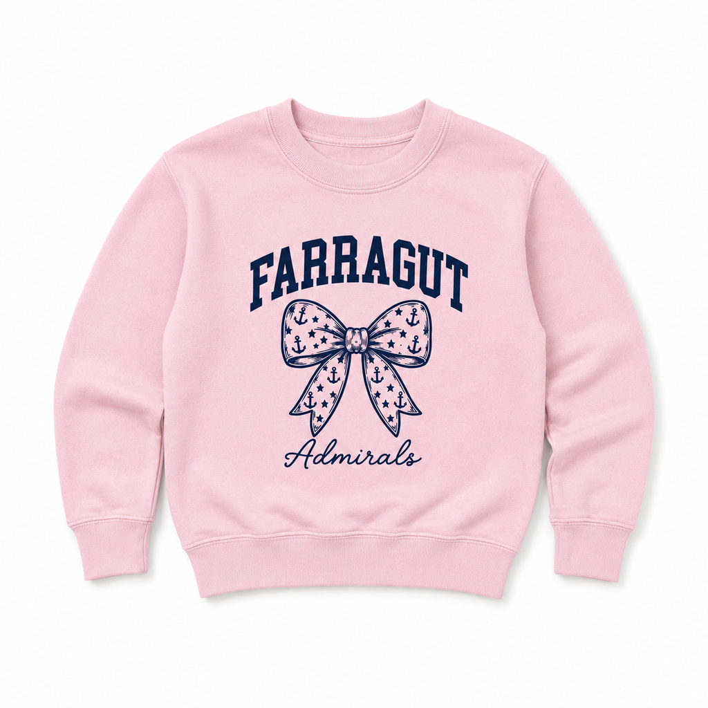 Youth Farragut Admirals Bow Crewneck Sweatshirt