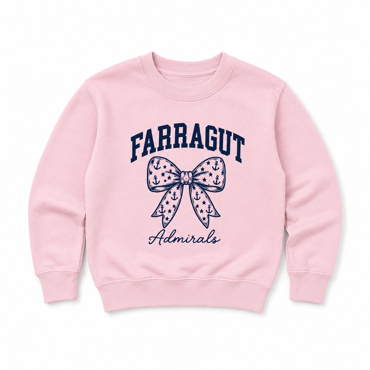 Youth Farragut Admirals Bow Crewneck Sweatshirt