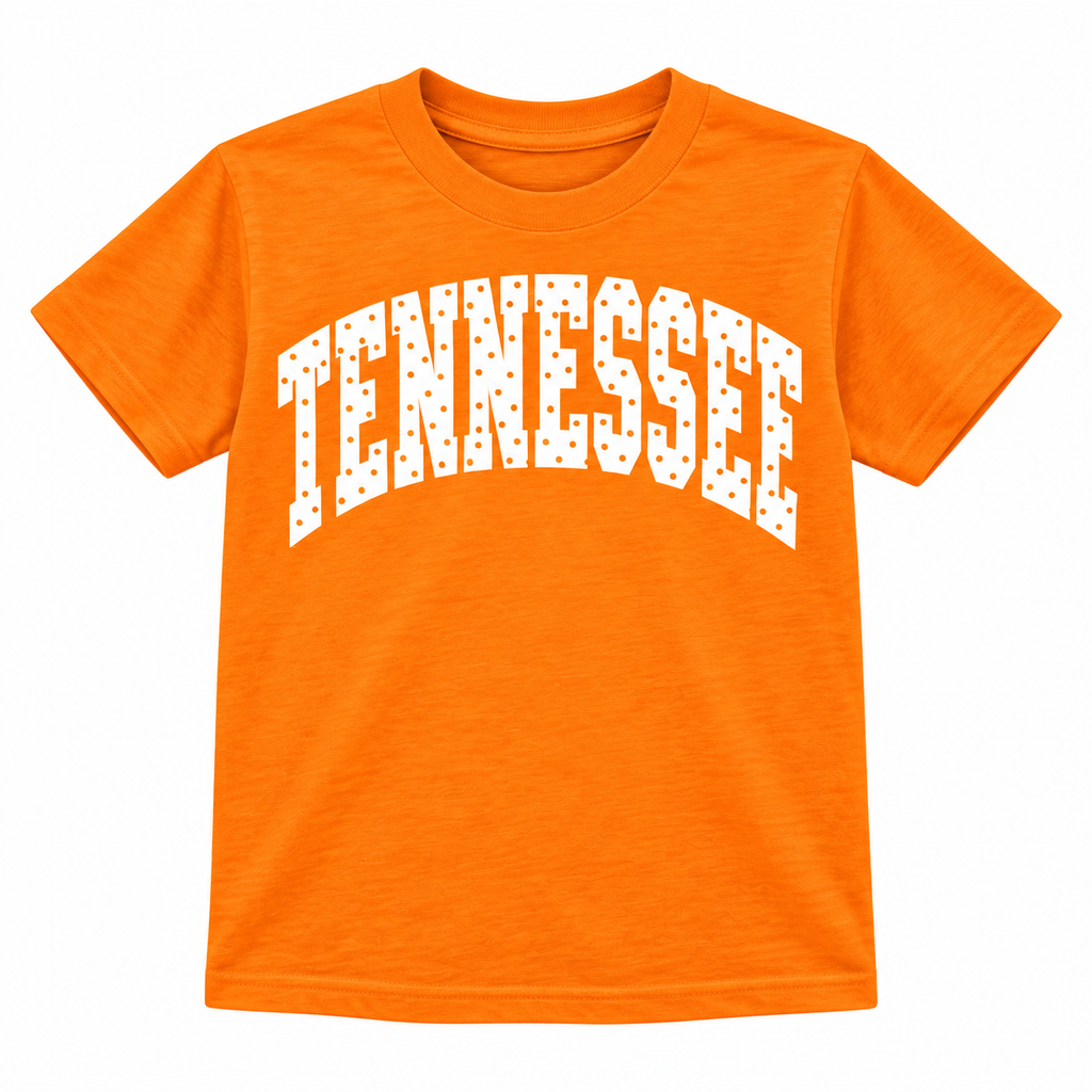 Youth Tennessee Polka Dot Game Day Tee